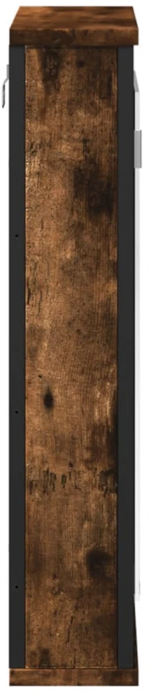 Veidrodinė vonios spintelė, dūminio ąžuolo, 42x12x60cm, mediena