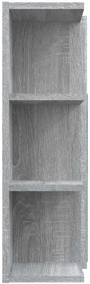Veidrodinė vonios spintelė, pilka, 80x20,5x64cm, mediena