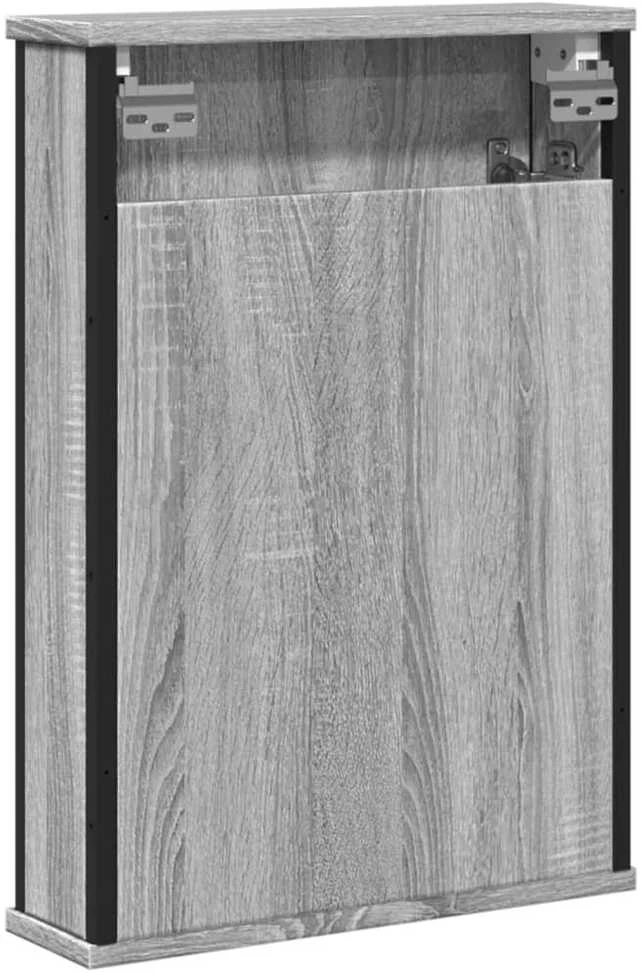 Veidrodinė vonios spintelė, pilka ąžuolo, 42x12x60cm, mediena