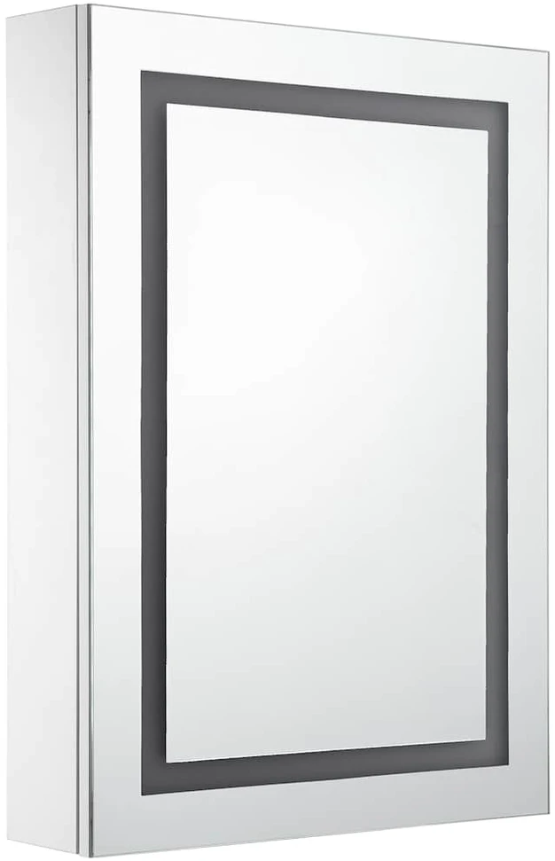 Veidrodinė vonios spintelė su LED apšvietimu, 50x13x70cm