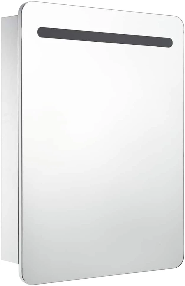 Veidrodinė vonios spintelė su LED apšvietimu, 60x11x80cm