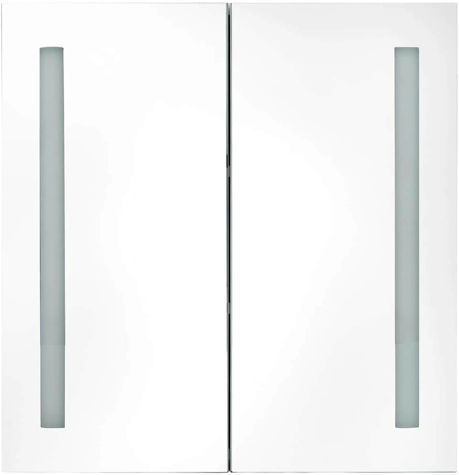 Veidrodinė vonios spintelė su LED, ąžuolo, 62x14x60cm