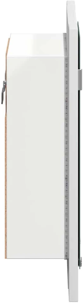 Veidrodinė vonios spintelė su LED, balta, 40x12x45cm, akrilas