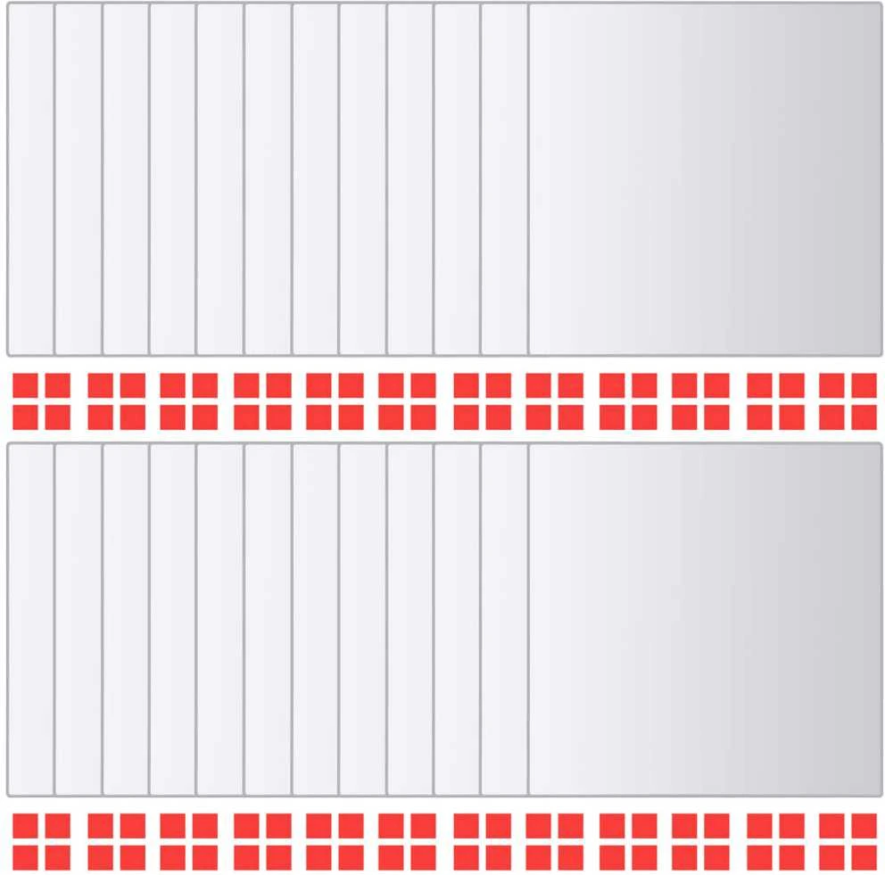 Veidrodinės plytelės, 24vnt., kvadrato forma, stiklas