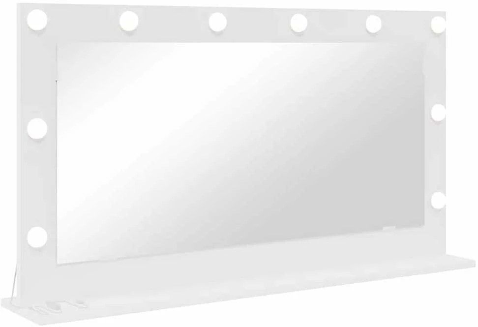 Kosmetinis veidrodis Balta 100 x 55 x 18 cm Stačiakampio