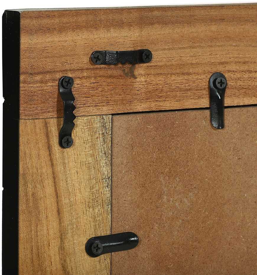 Sieninis veidrodis Stačiakampio Juoda ir Ruda 50 x 2 x 90 cm