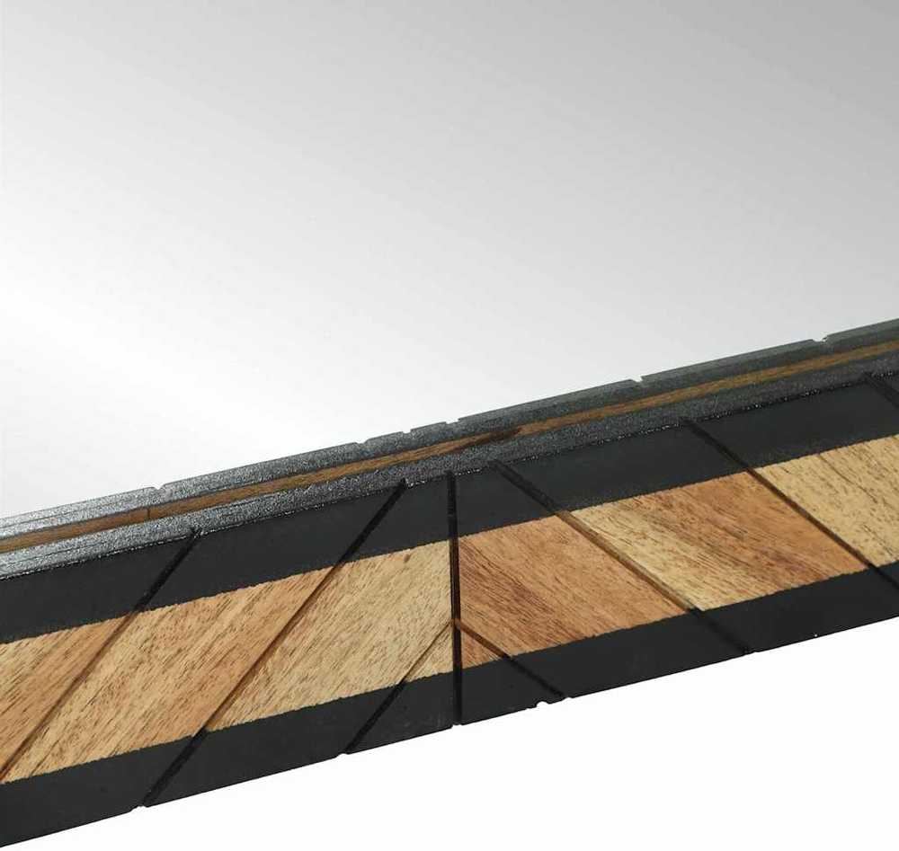 Sieninis veidrodis Stačiakampio Juoda ir Ruda 50 x 2 x 90 cm