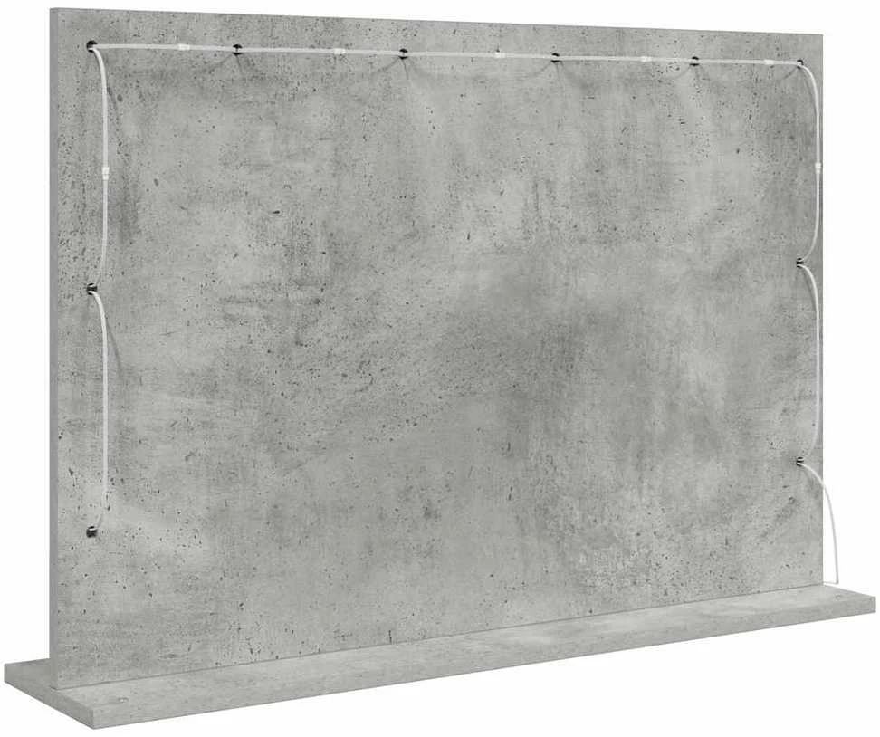 Kosmetinis veidrodis Betono pilka 80 x 55 x 18 cm Stačiakampio