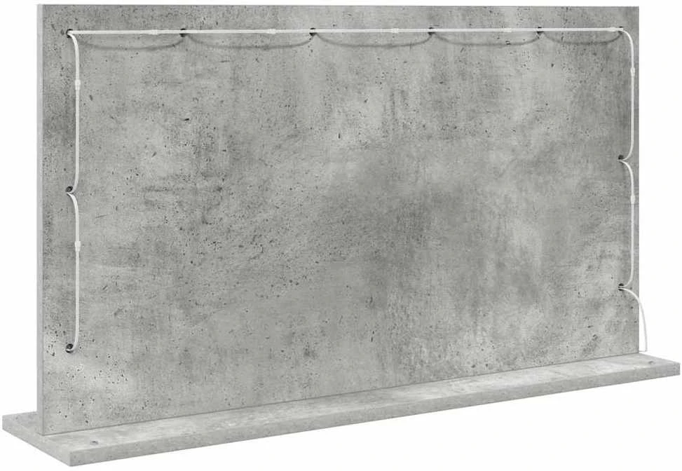 Kosmetinis veidrodis Betono pilka 80 x 45 x 18 cm Stačiakampio