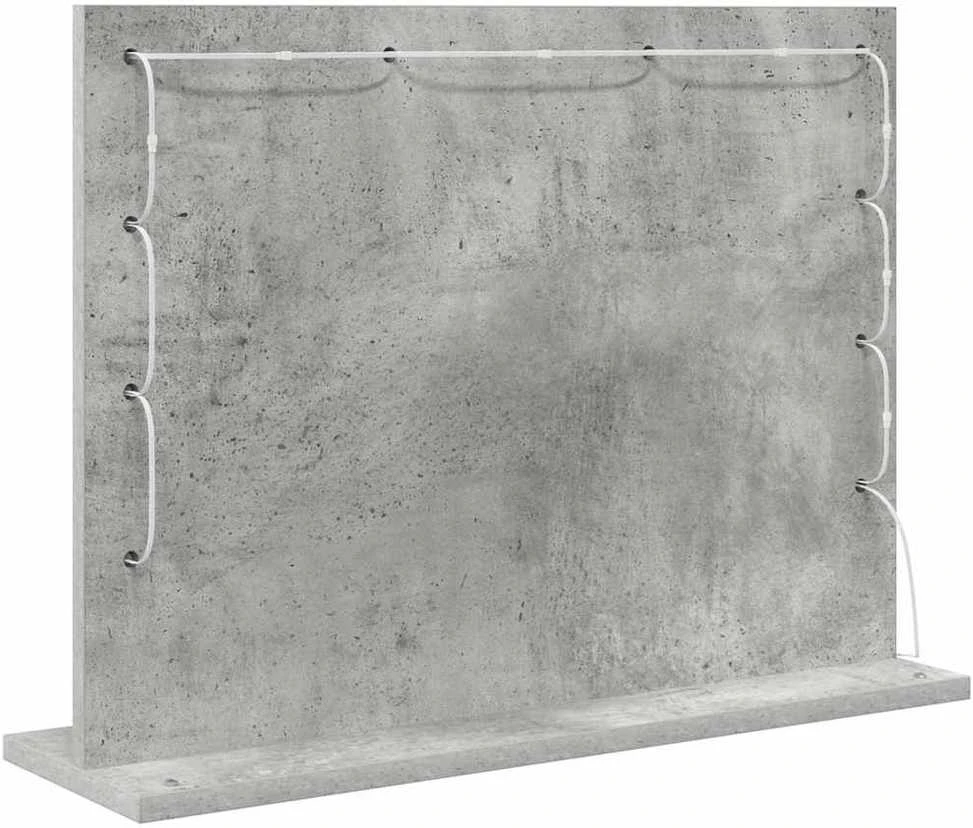 Kosmetinis veidrodis Betono pilka 60 x 45 x 18 cm Stačiakampio