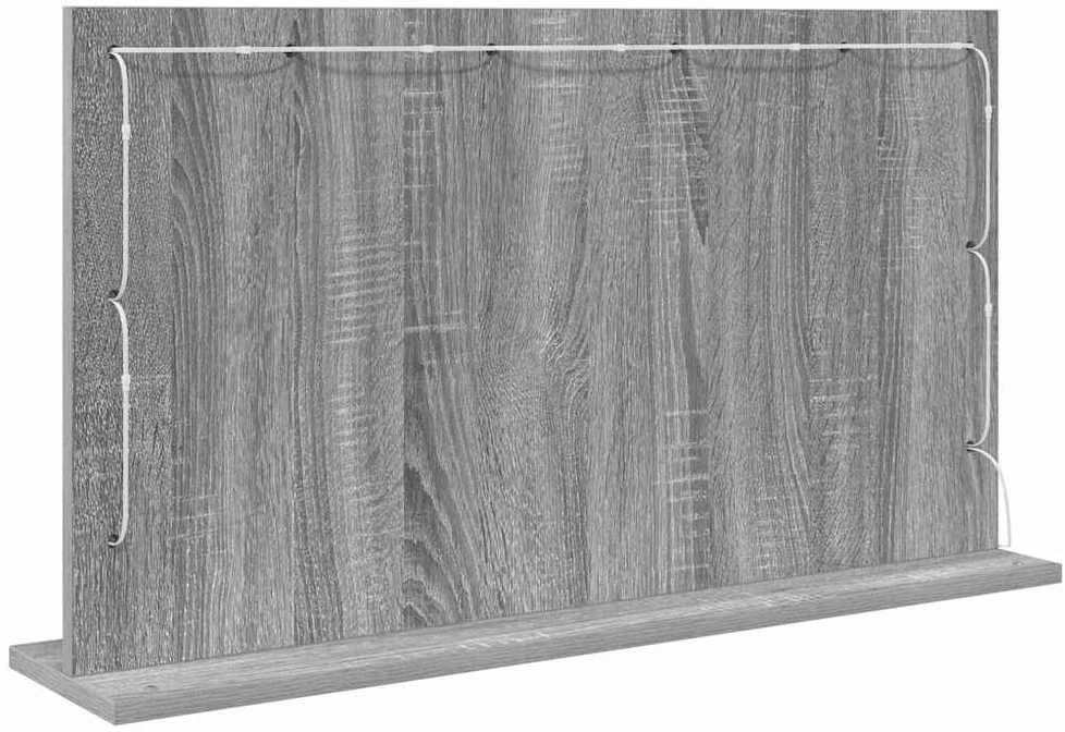 Kosmetinis veidrodis Pilkas Sonoma 80 x 45 x 18 cm Stačiakampio