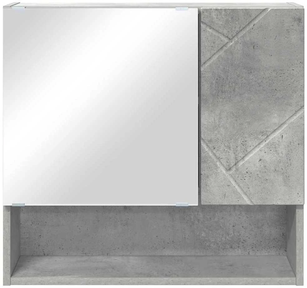 Veidrodžio spinta Betono pilka 59 x 17 x 55 cm Apdirbta mediena