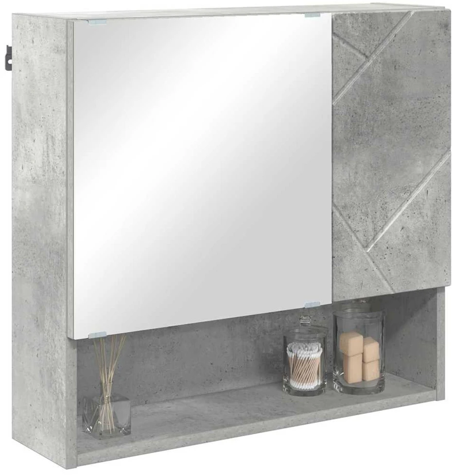 Veidrodžio spinta Betono pilka 59 x 17 x 55 cm Apdirbta mediena