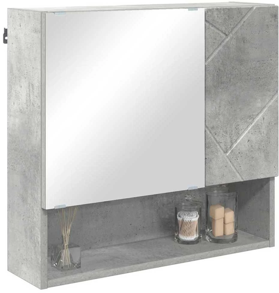 Veidrodžio spinta Betono pilka 59 x 17 x 55 cm Apdirbta mediena