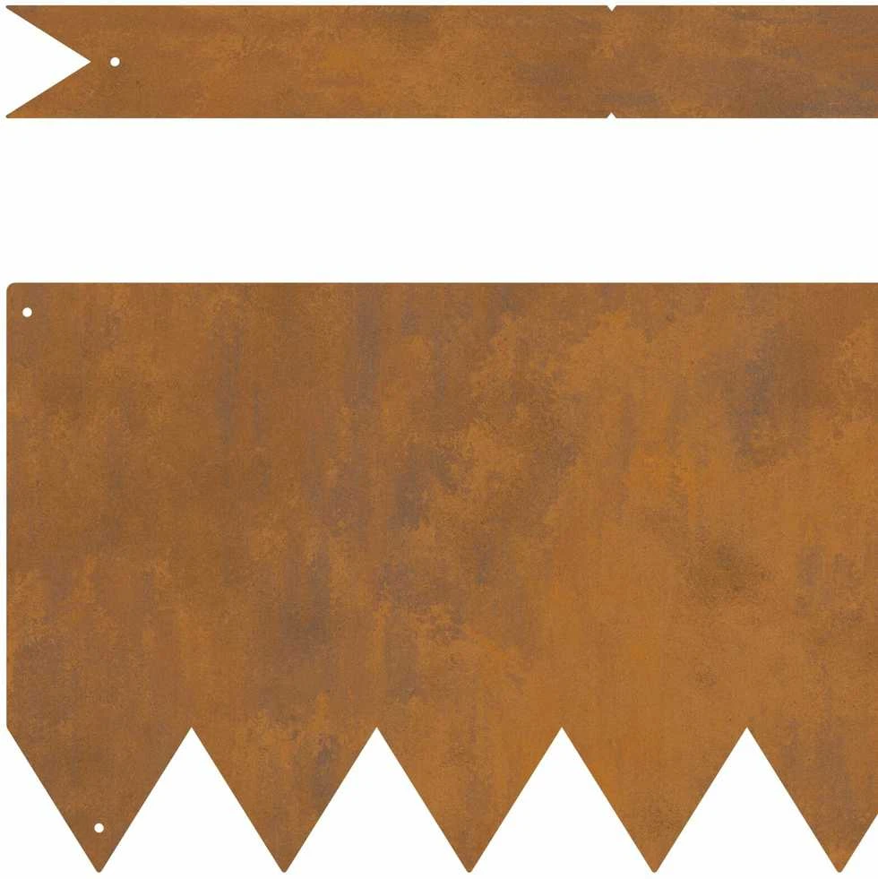 Vejo kraštas 10 vnt. 100 x 0.05 x 20 cm Rūdijanti