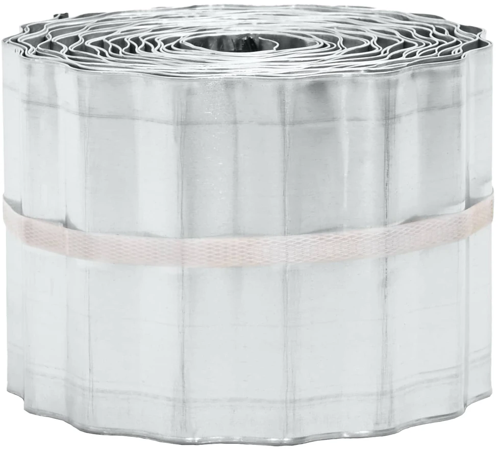 vidaxl Vejo kraštas 10 m x 10 cm Galvanizuotas plienas Sidabrinė