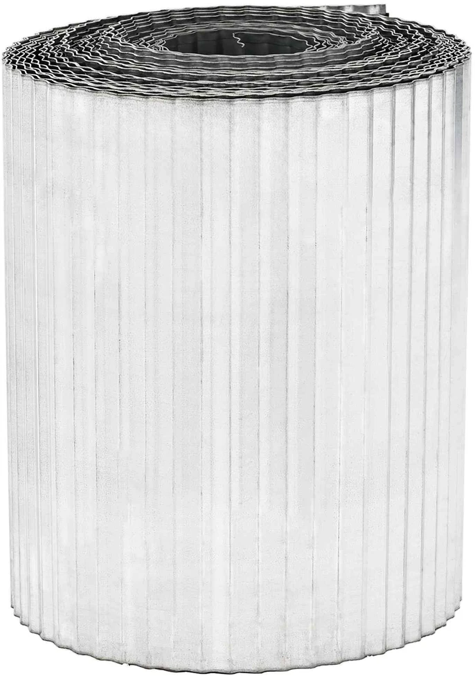 vidaxl Vejo kraštas 10 m x 10 cm Galvanizuotas plienas Sidabrinė