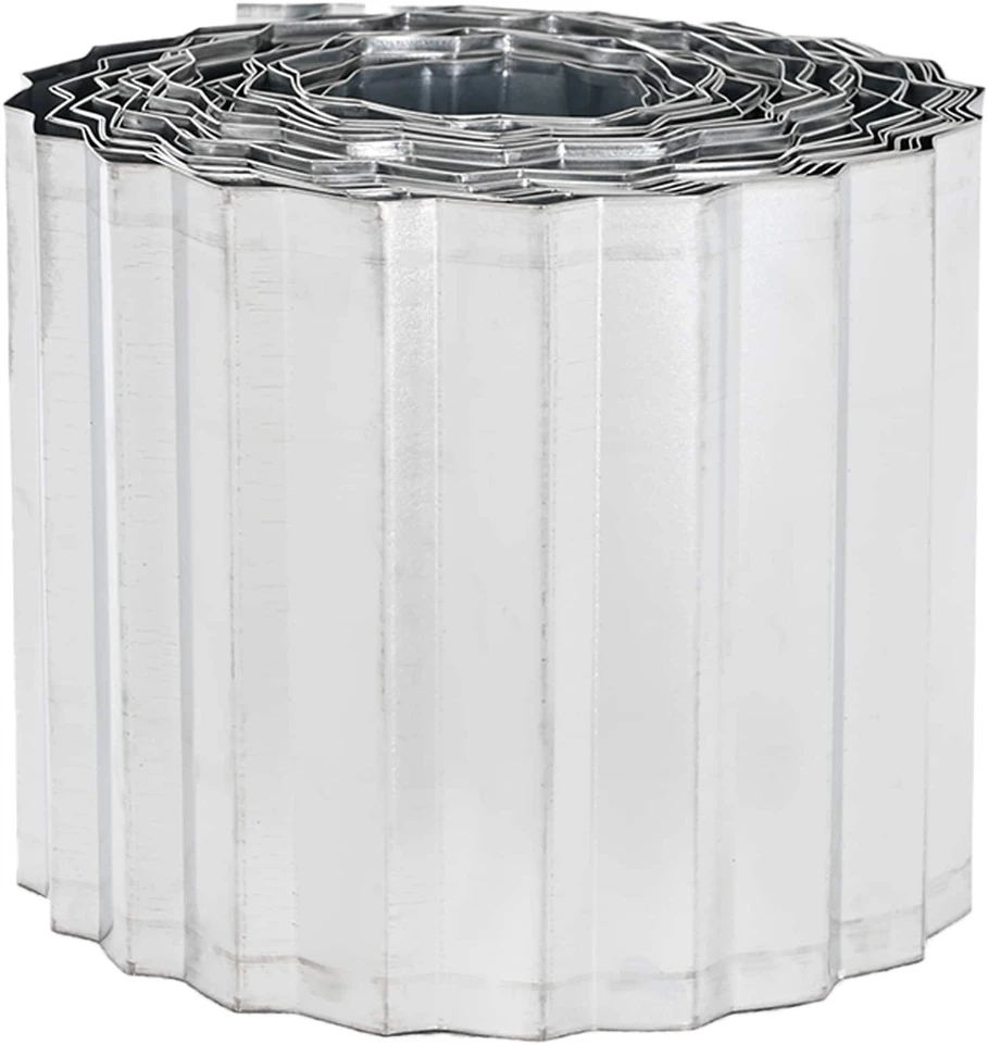 vidaxl Vejo kraštas 10 m x 25 cm Galvanizuotas plienas Sidabrinė