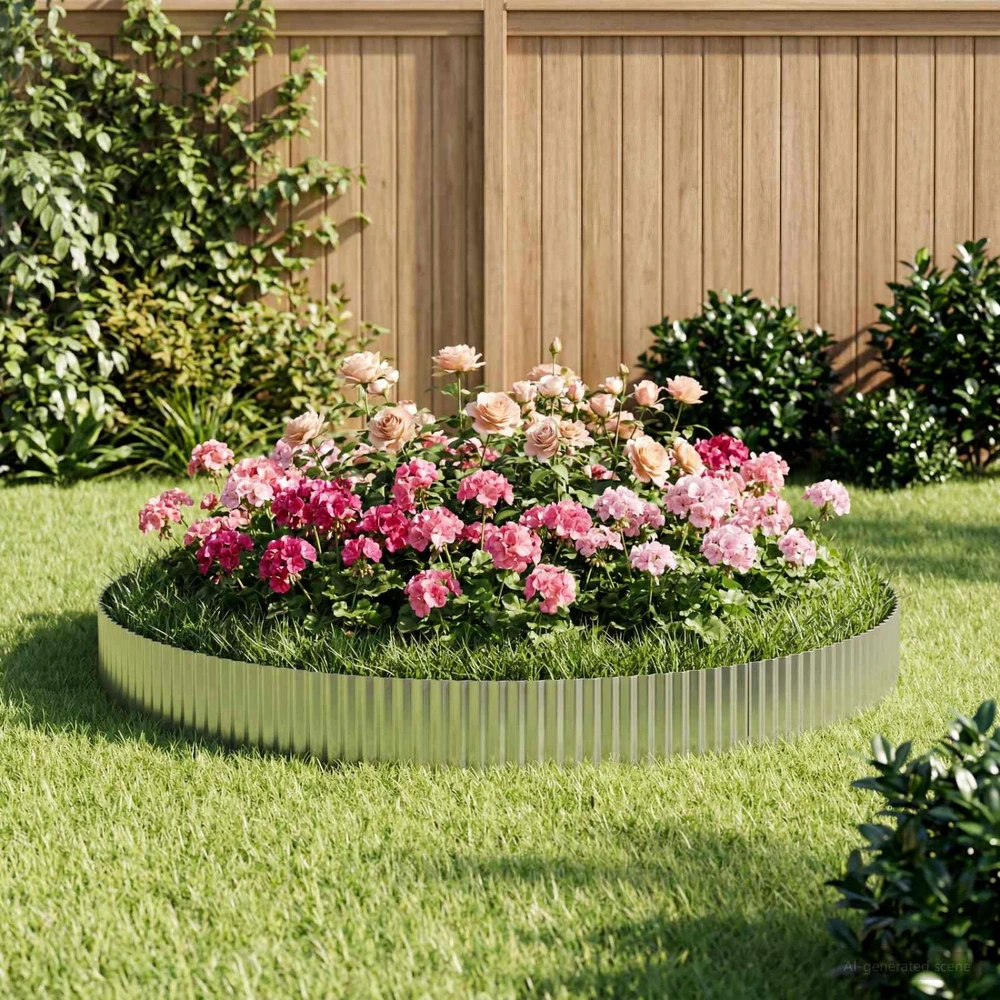 Vejo kraštas 10 m x 30 cm Galvanizuotas plienas Sidabrinė