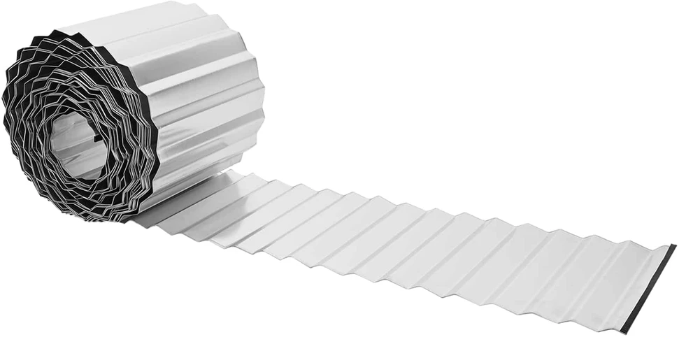 vidaxl Vejo kraštas 10 m x 30 cm Galvanizuotas plienas Sidabrinė