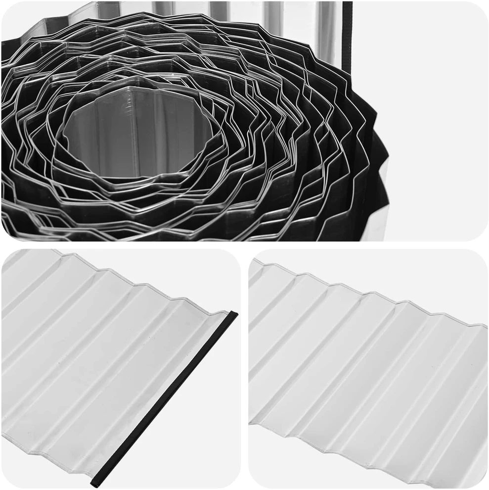 vidaxl Vejo kraštas 10 m x 30 cm Galvanizuotas plienas Sidabrinė