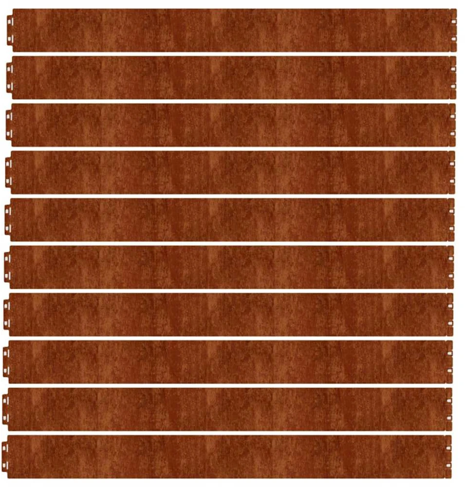 Vejos apvadai, 10vnt., 10x103cm, lankstus Corten plienas