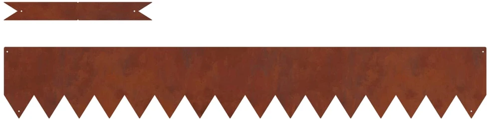 Vejo kraštas 10 vnt. 100 x 0,05 x 15 cm Rūdijanti
