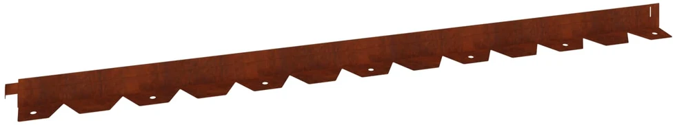 Vejo kraštas 10 vnt. 102 x 4 x 4 cm Plienas Rūdijanti