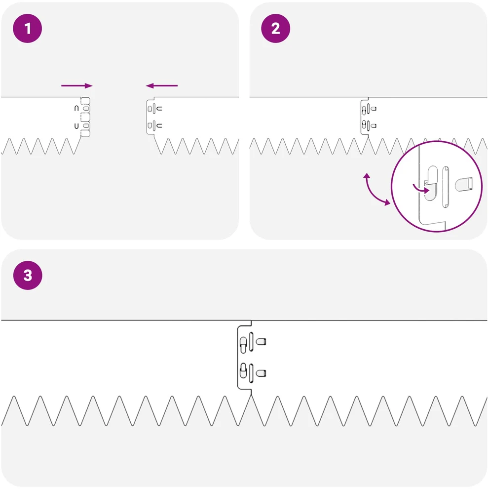 Vejo kraštas 10 vnt. 103 x 10 cm Plienas Balta