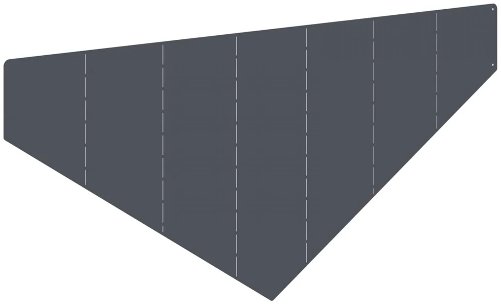 Vejo kraštas 100 x 45 cm Plienas Antracito