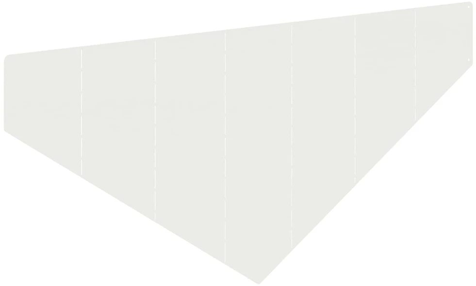 Vejo kraštas 100 x 45 cm Plienas Balta