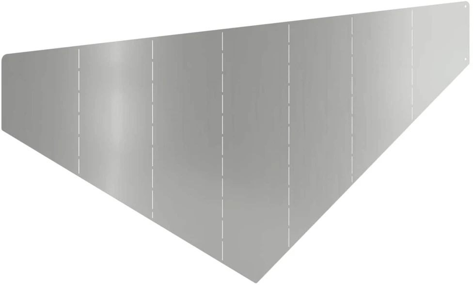 Vejo kraštas 100 x 45 cm Plienas Sidabrinė