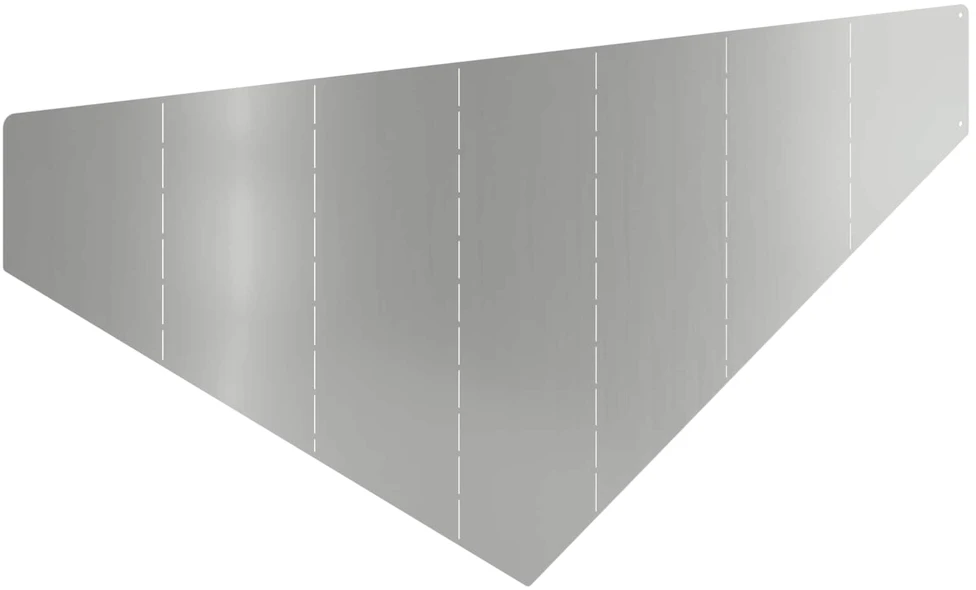 Vejo kraštas 100 x 45 cm Plienas Sidabrinė