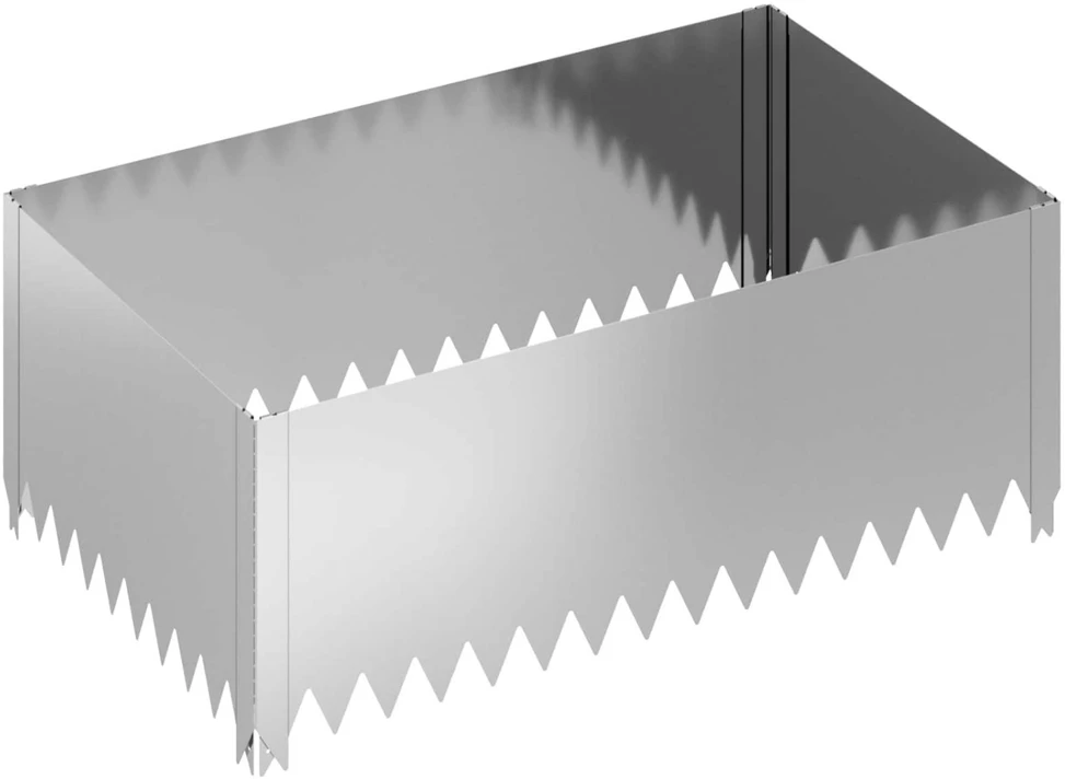 Vejo kraštas 100 x 60 x 35 cm Plienas Sidabrinė
