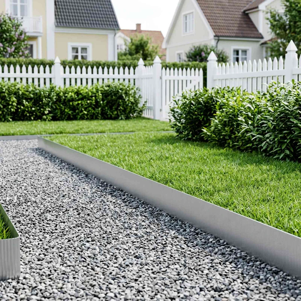 vidaxl Vejo kraštas 20 m x 15 cm Galvanizuotas plienas Sidabrinė