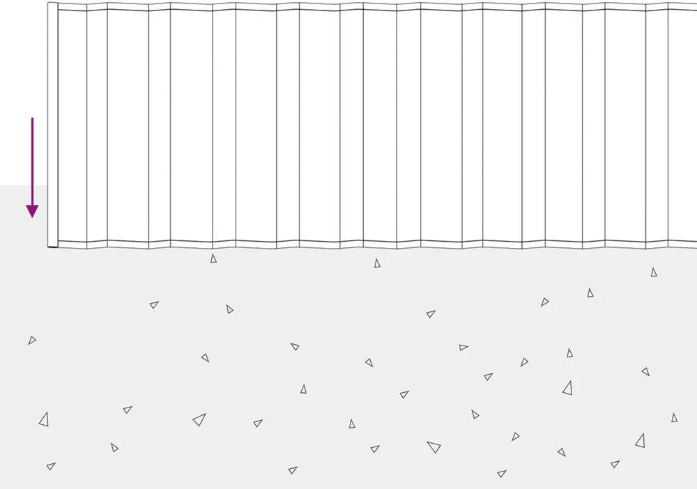 vidaxl Vejo kraštas 20 m x 20 cm Galvanizuotas plienas Sidabrinė