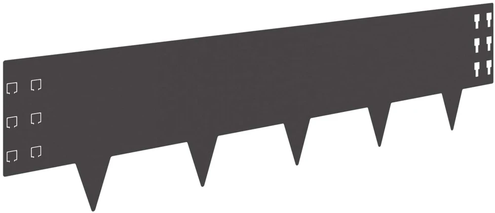 Vejo kraštas 20 vnt. 100 x 25 cm Plienas Juoda