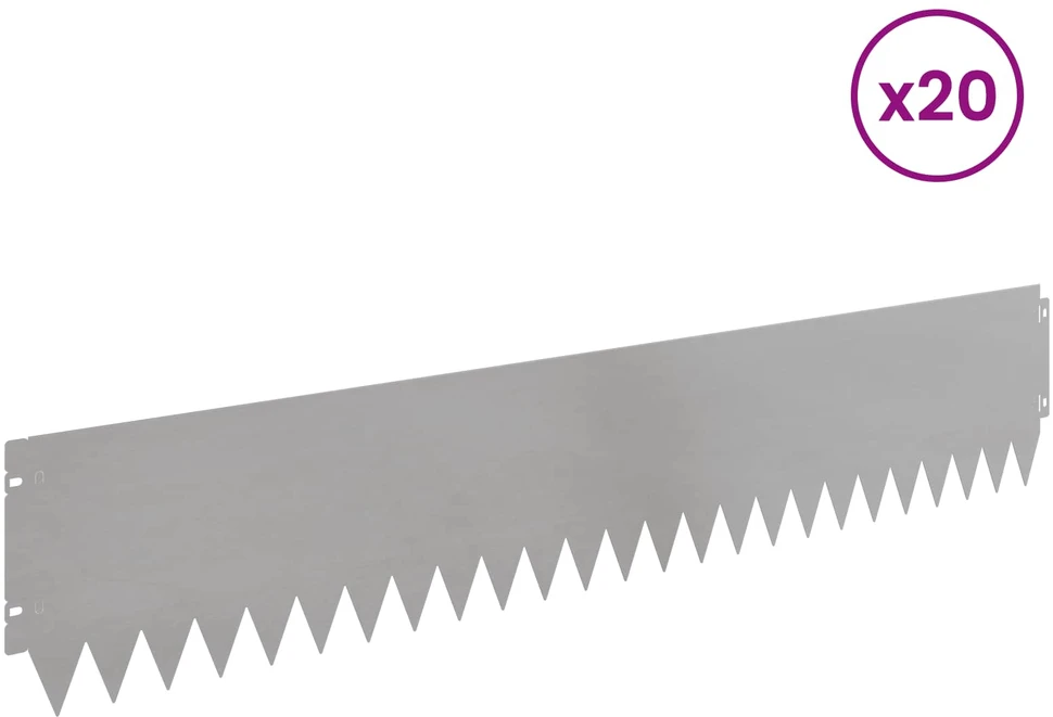 Vejo kraštas 20 vnt. 103 x 20 cm Stainless Steel Sidabrinė
