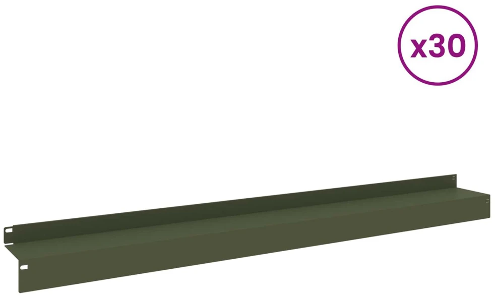 Vejo kraštas 30 vnt. 100 x 10 x 8 cm Plienas Alyvuogių žalia