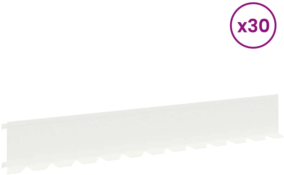 Vejo kraštas 30 vnt. 102 x 15 x 4 cm Plienas Balta