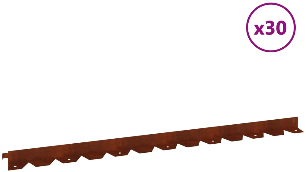 Vejo kraštas 30 vnt. 102 x 4 x 4 cm Plienas Rūdijanti