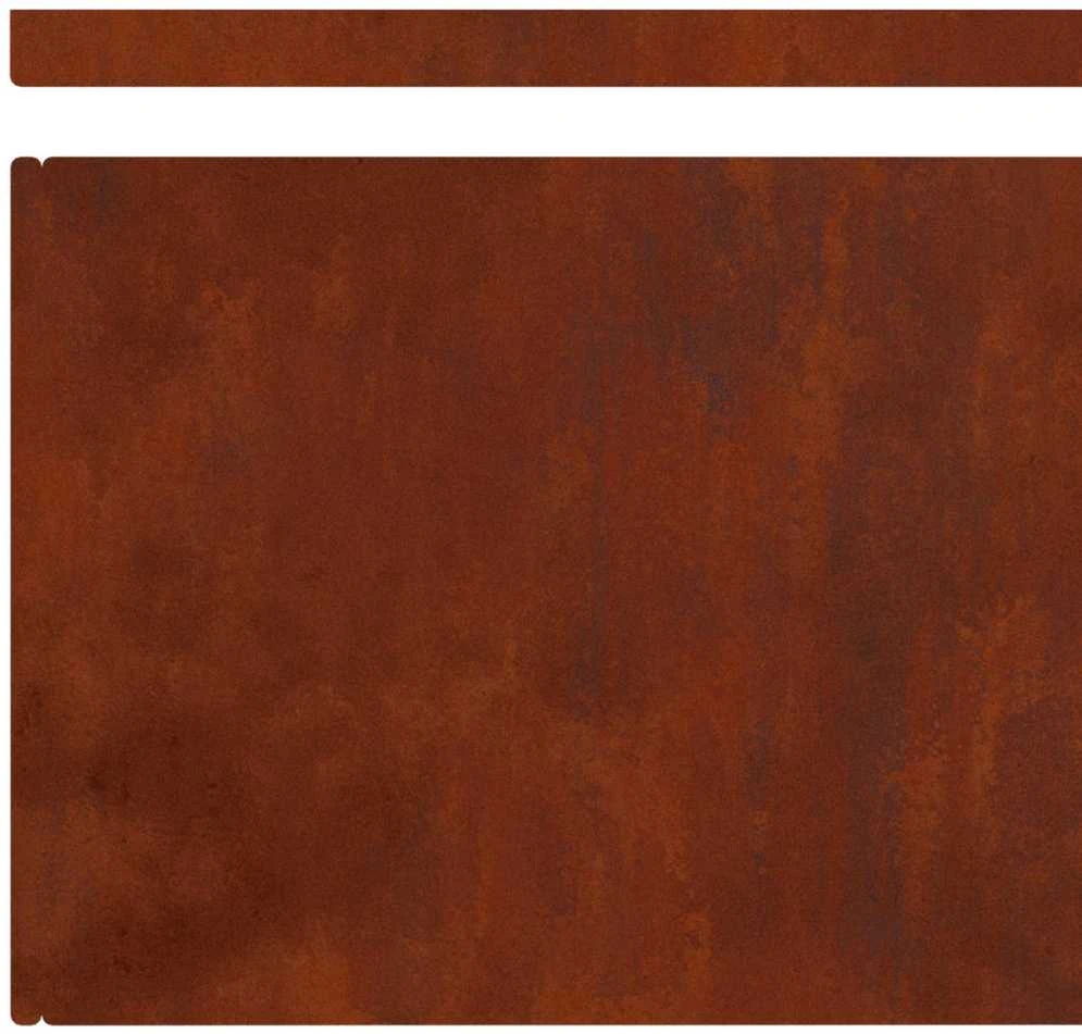 Vejo kraštas 4 vnt. 450 x 25 cm Rūdijanti