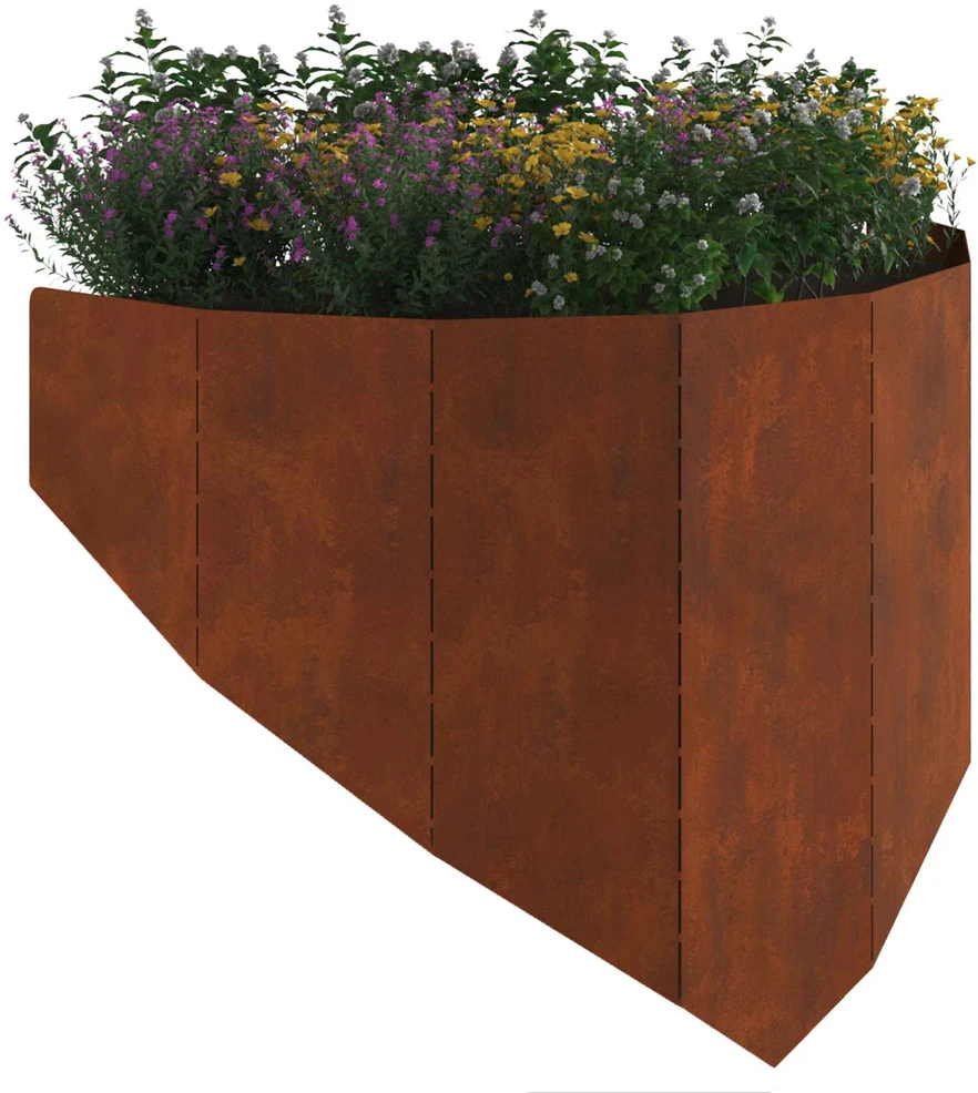 Vejo kraštas 4 vnt. 100 x 45 cm Plienas Rūdijanti