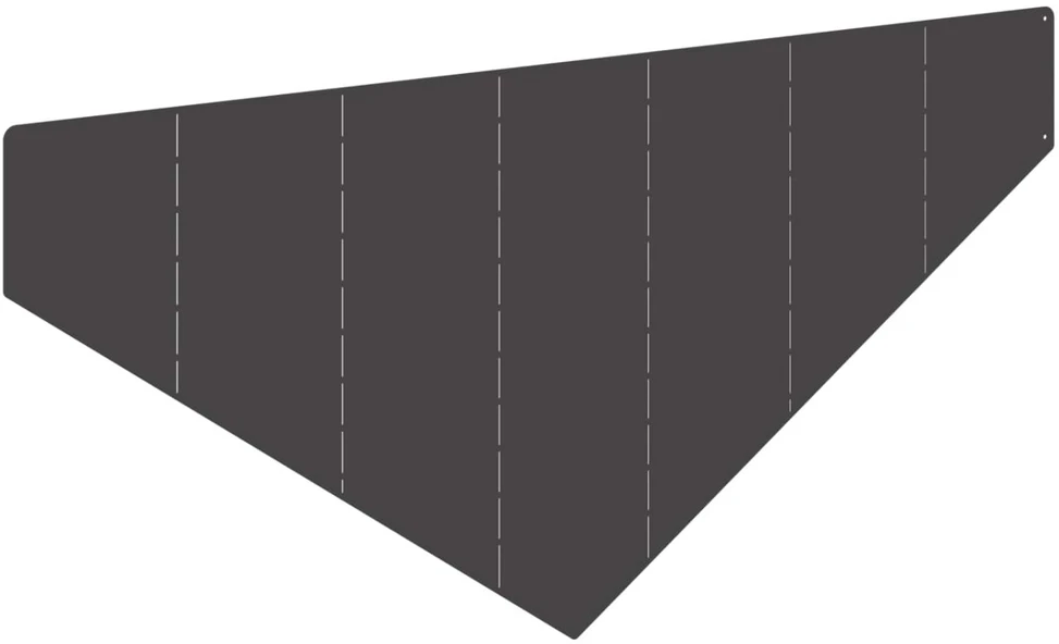 Vejo kraštas 4 vnt. 100 x 45 cm Plienas Juoda