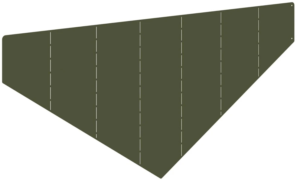 Vejo kraštas 4 vnt. 100 x 45 cm Plienas Alyvuogių žalia