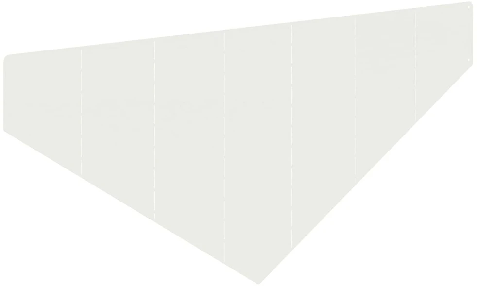 Vejo kraštas 4 vnt. 100 x 45 cm Plienas Balta