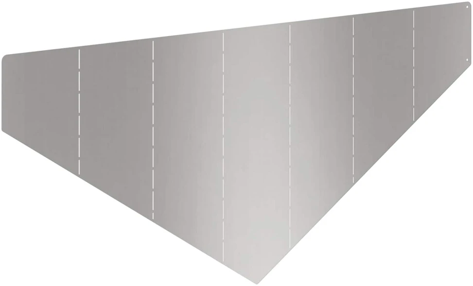 Vejo kraštas 4 vnt. 100 x 45 cm Plienas Sidabrinė