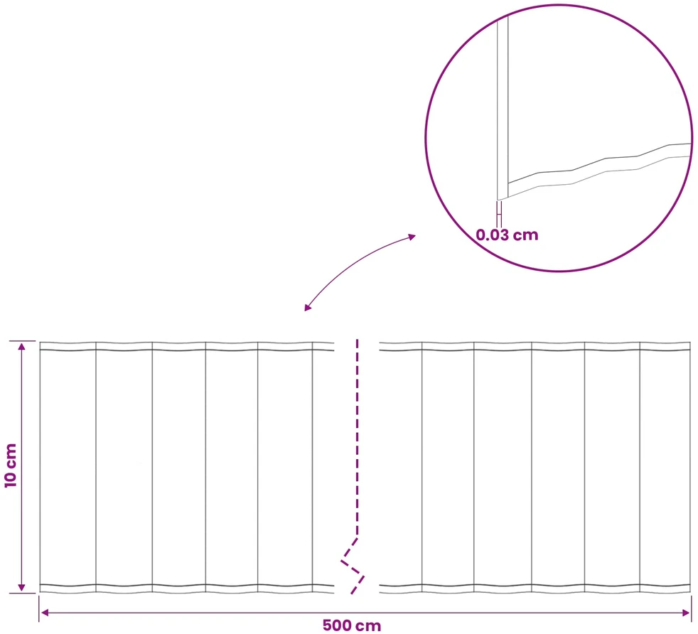vidaxl Vejo kraštas 5 m x 10 cm Galvanizuotas plienas Sidabrinė