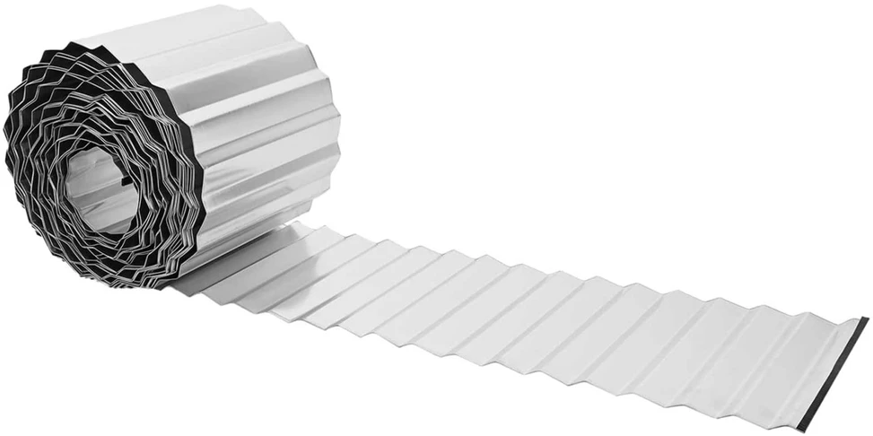 Vejo kraštas 5 m x 10 cm Galvanizuotas plienas Sidabrinė