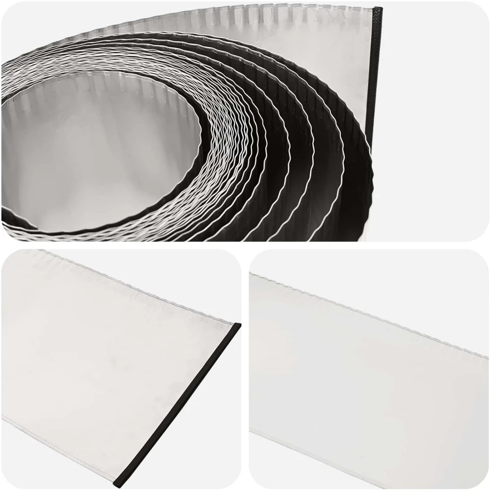 Vejo kraštas 5 m x 20 cm Galvanizuotas plienas Sidabrinė